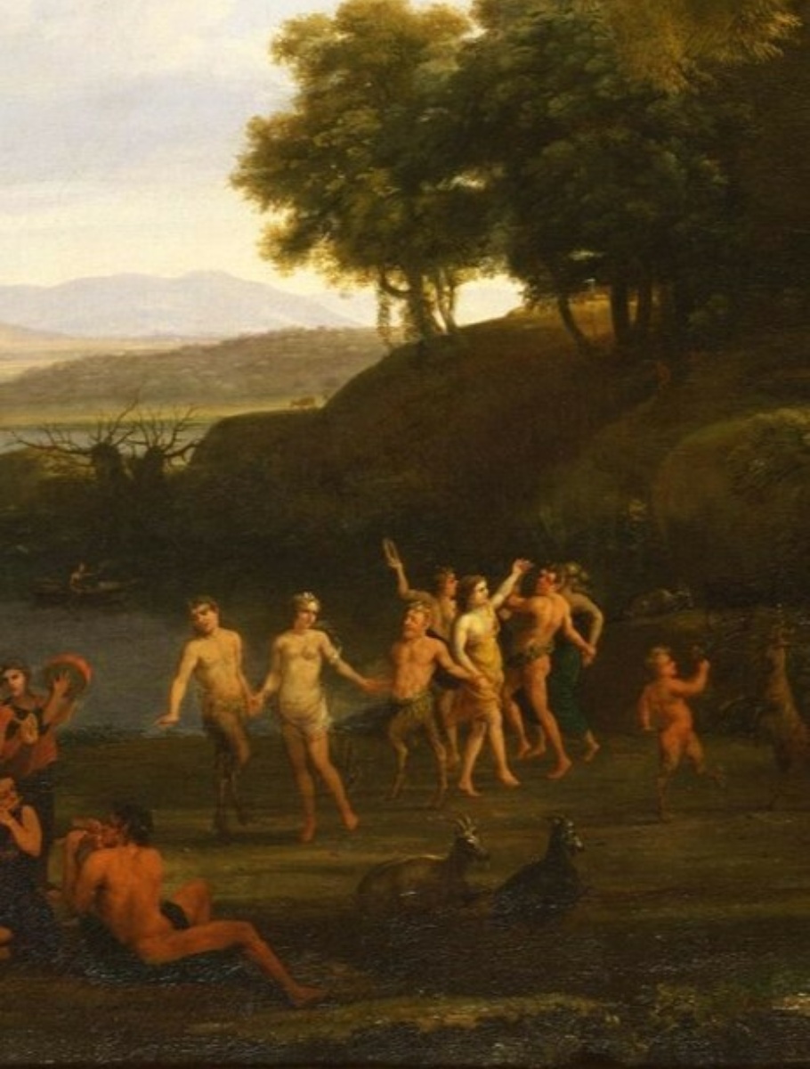 Crop Arcadia Lorrain Landscape with Dancing Satyrs and Nymphs1